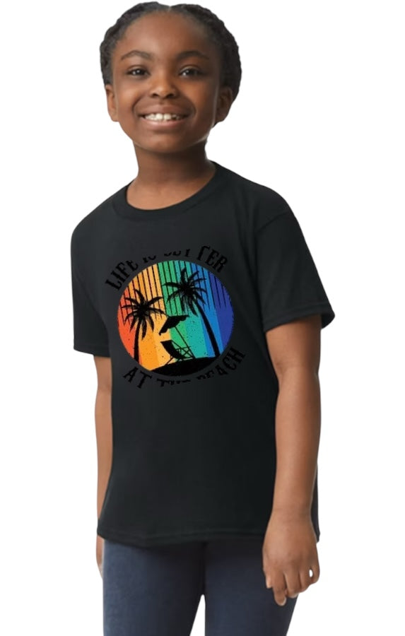 Life is Better at the Beach Youth Heavy Cotton T-Shirt