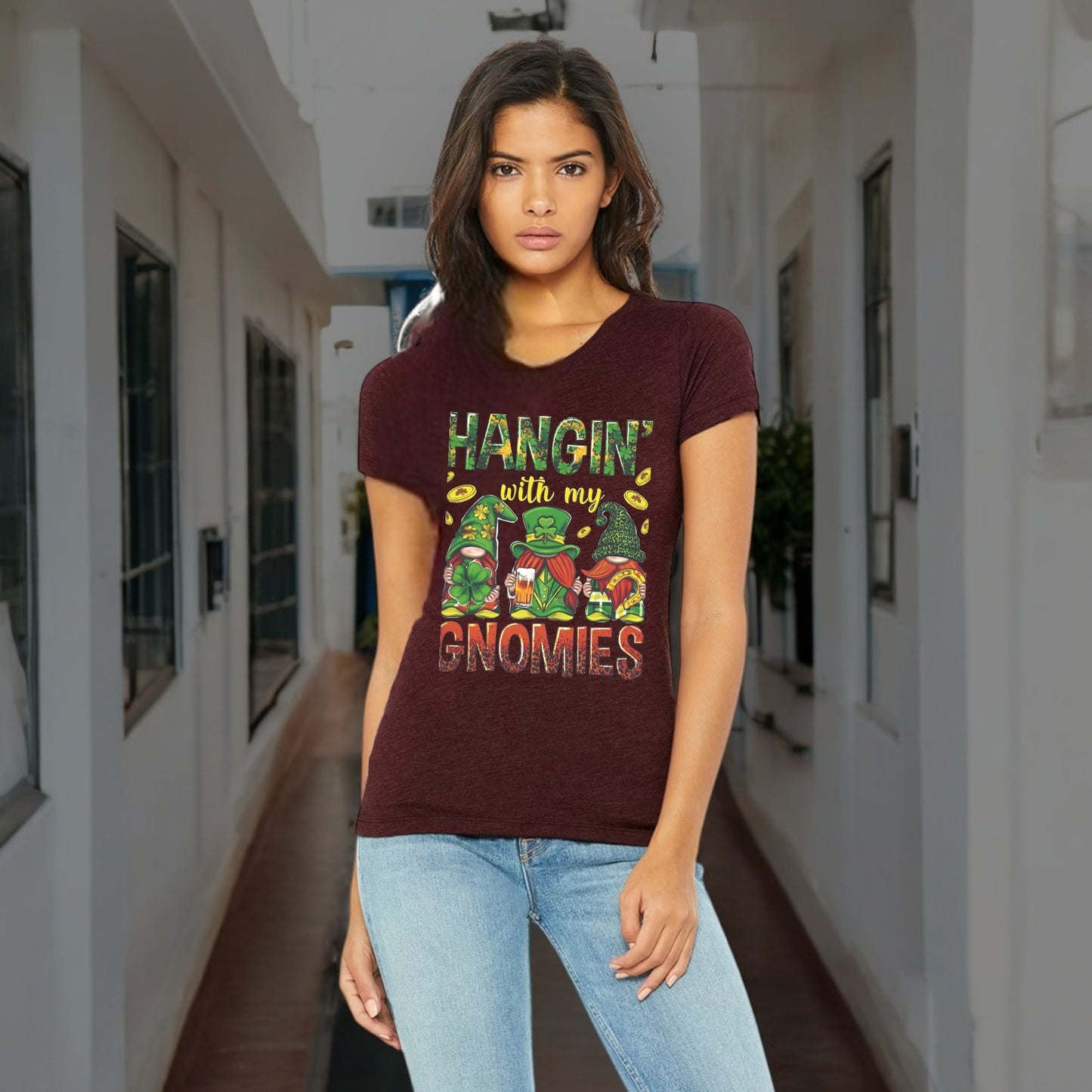 Hangin' With My Gnomies Women's Short-Sleeve T-Shirt