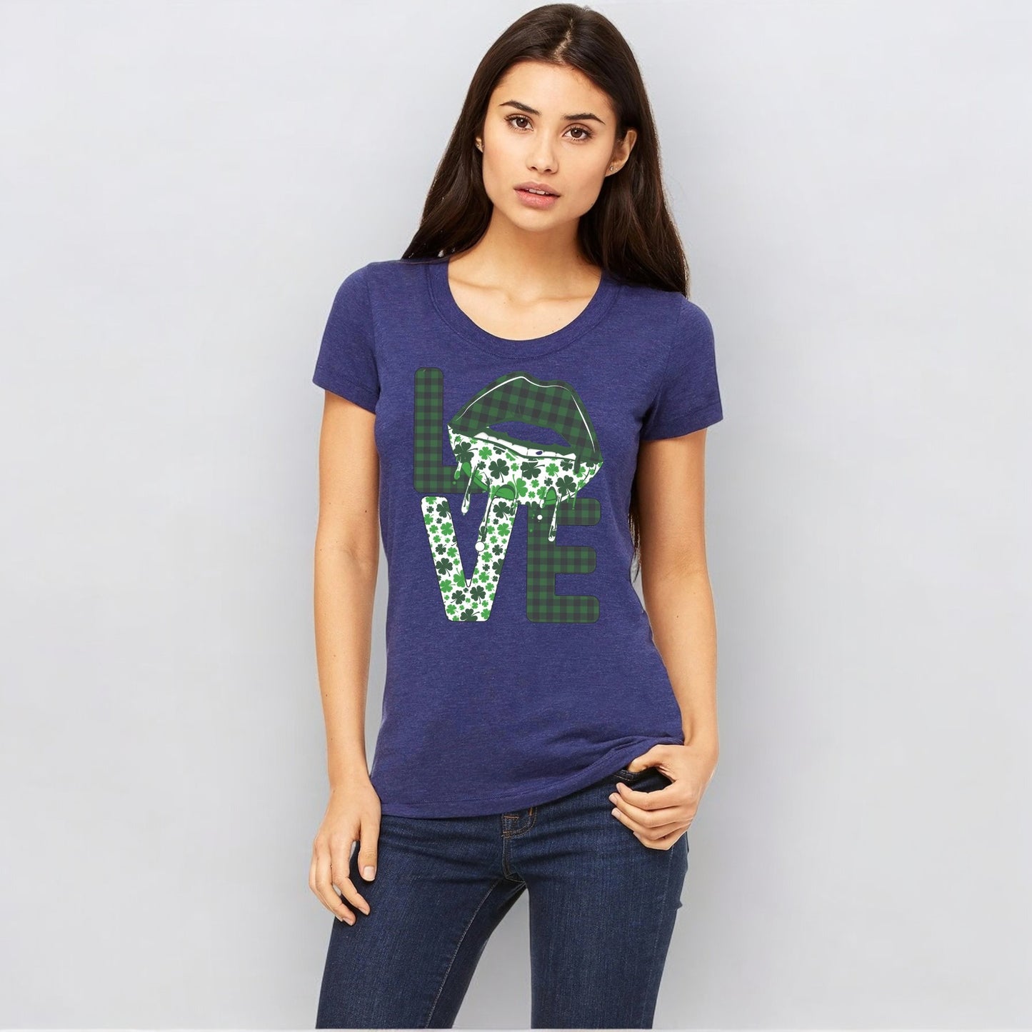 Love Lips: St. Patrick's Day Women's Short-Sleeve T-Shirt