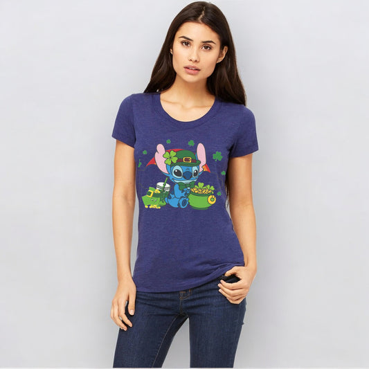 Stitch St. Patrick's Day Women's Short-Sleeve T-Shirt