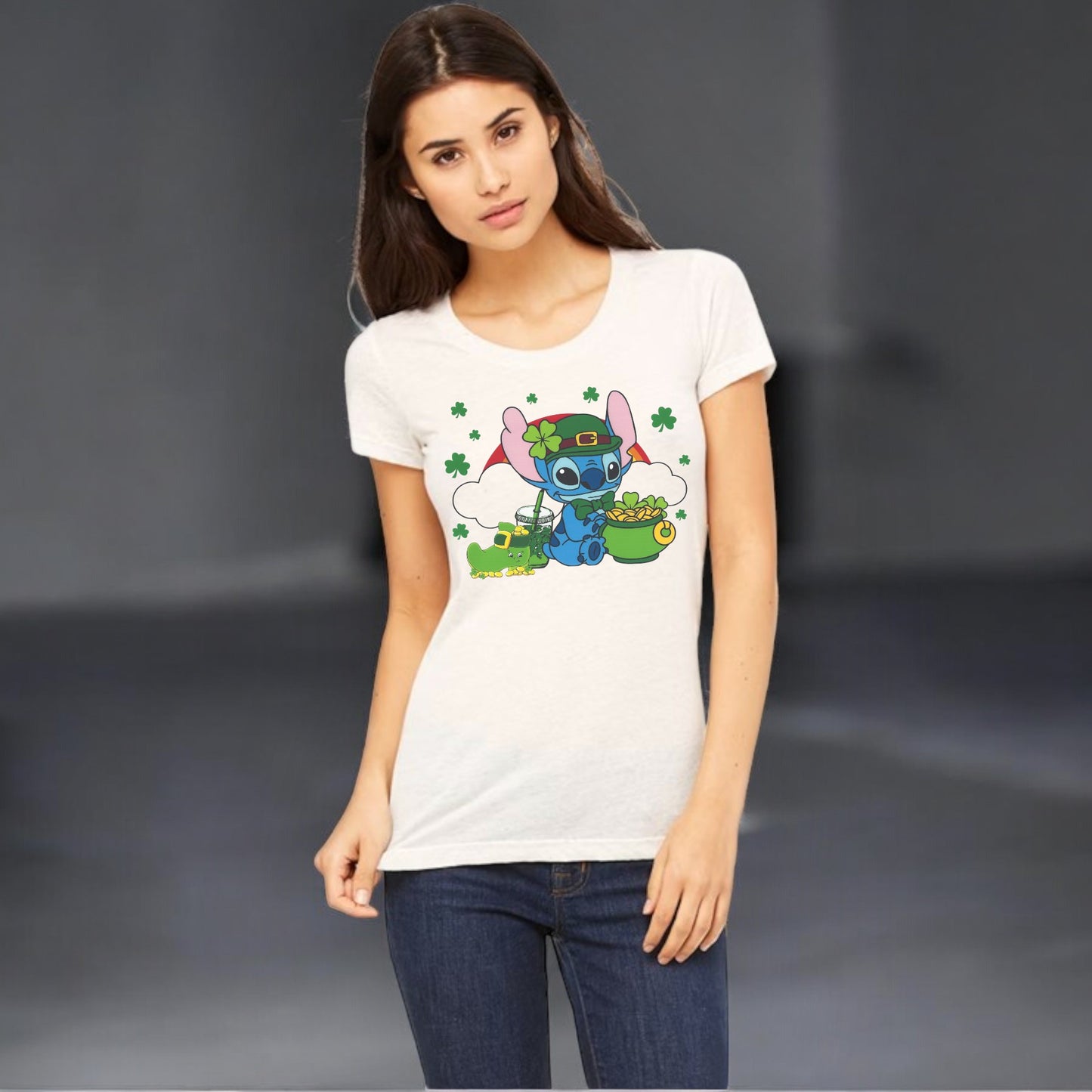 Stitch St. Patrick's Day Women's Short-Sleeve T-Shirt