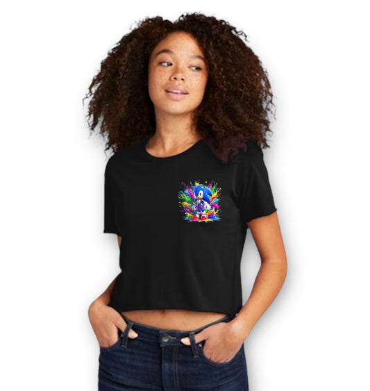 Sonic Cali Crop Black T-Shirt