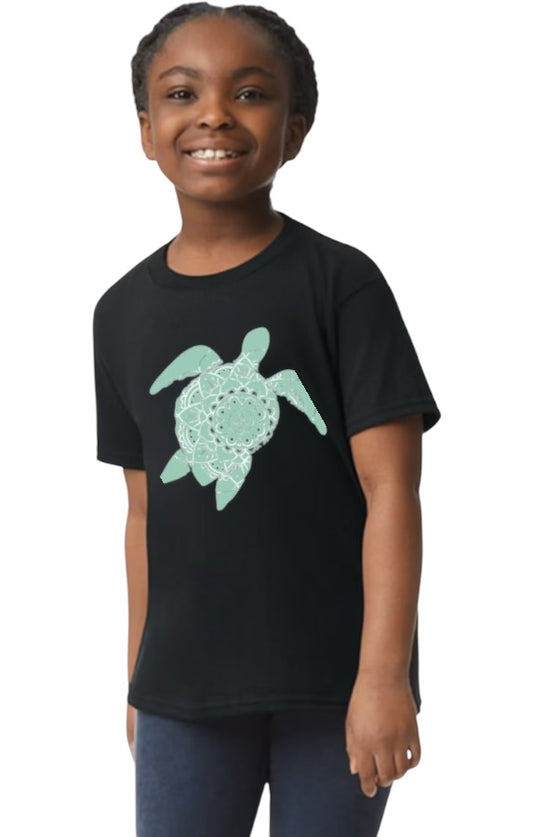 Green Sea Turtle Youth Heavy Cotton T-Shirt