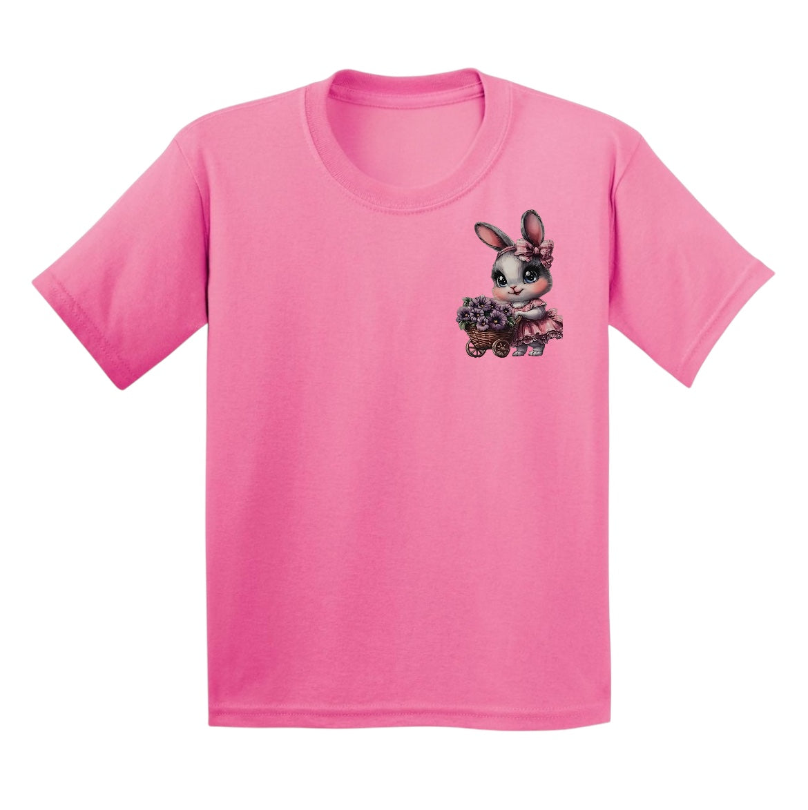 Flower Bunny Youth Heavy Cotton T-Shirt