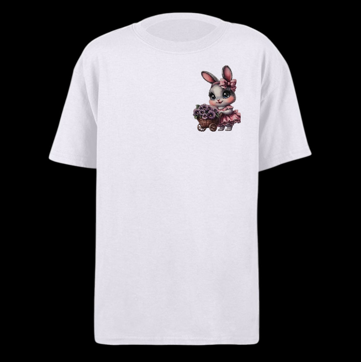 Flower Bunny Youth Heavy Cotton T-Shirt