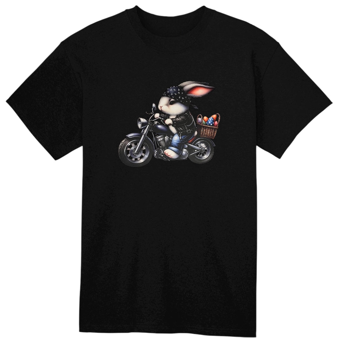 Motorcycle Easter  Bunny Youth Heavy Cotton T-Shirt