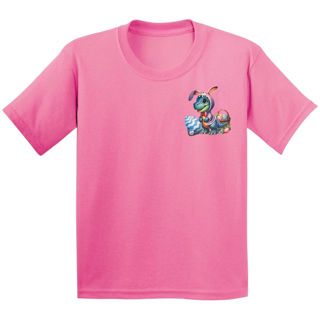 Dino Easter Bunny Kids Heavy Cotton T-Shirt