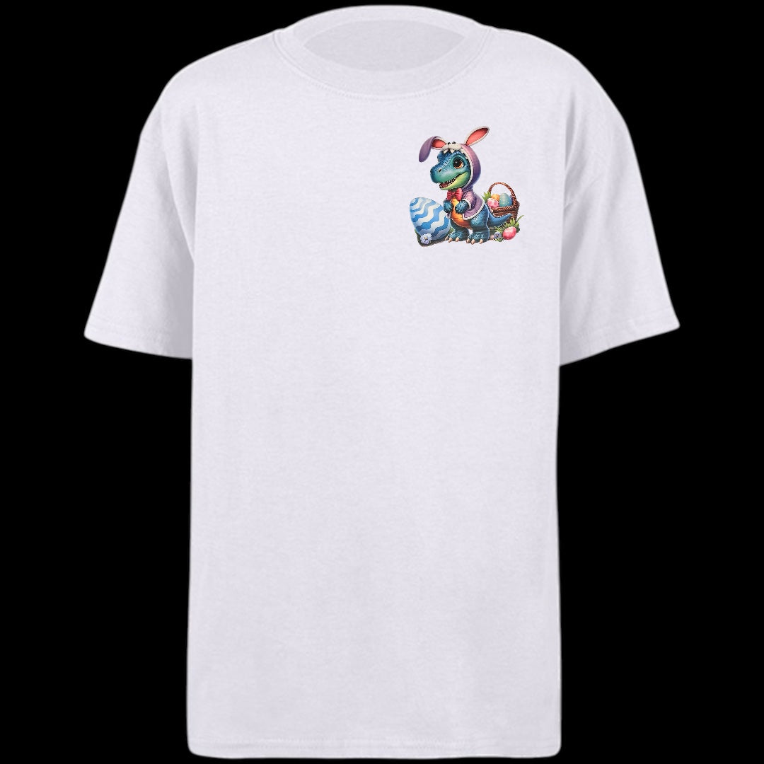 Dino Easter Bunny Kids Heavy Cotton T-Shirt