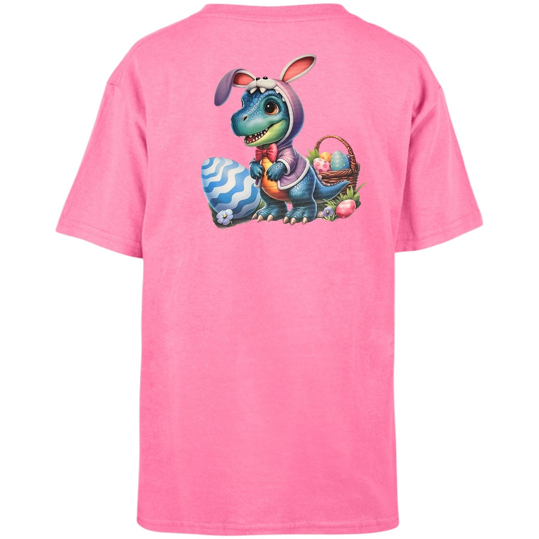 Dino Easter Bunny Kids Heavy Cotton T-Shirt