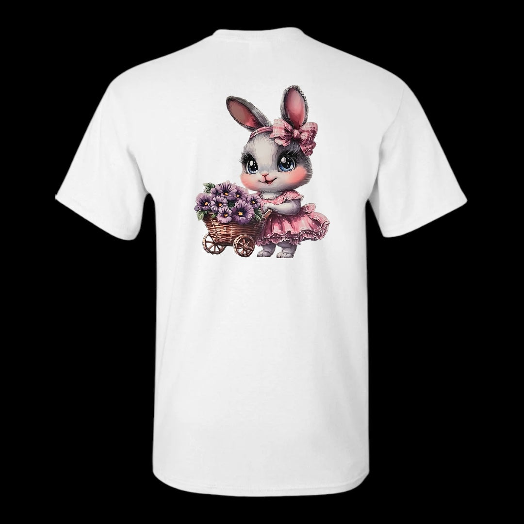 Flower Bunny Youth Heavy Cotton T-Shirt