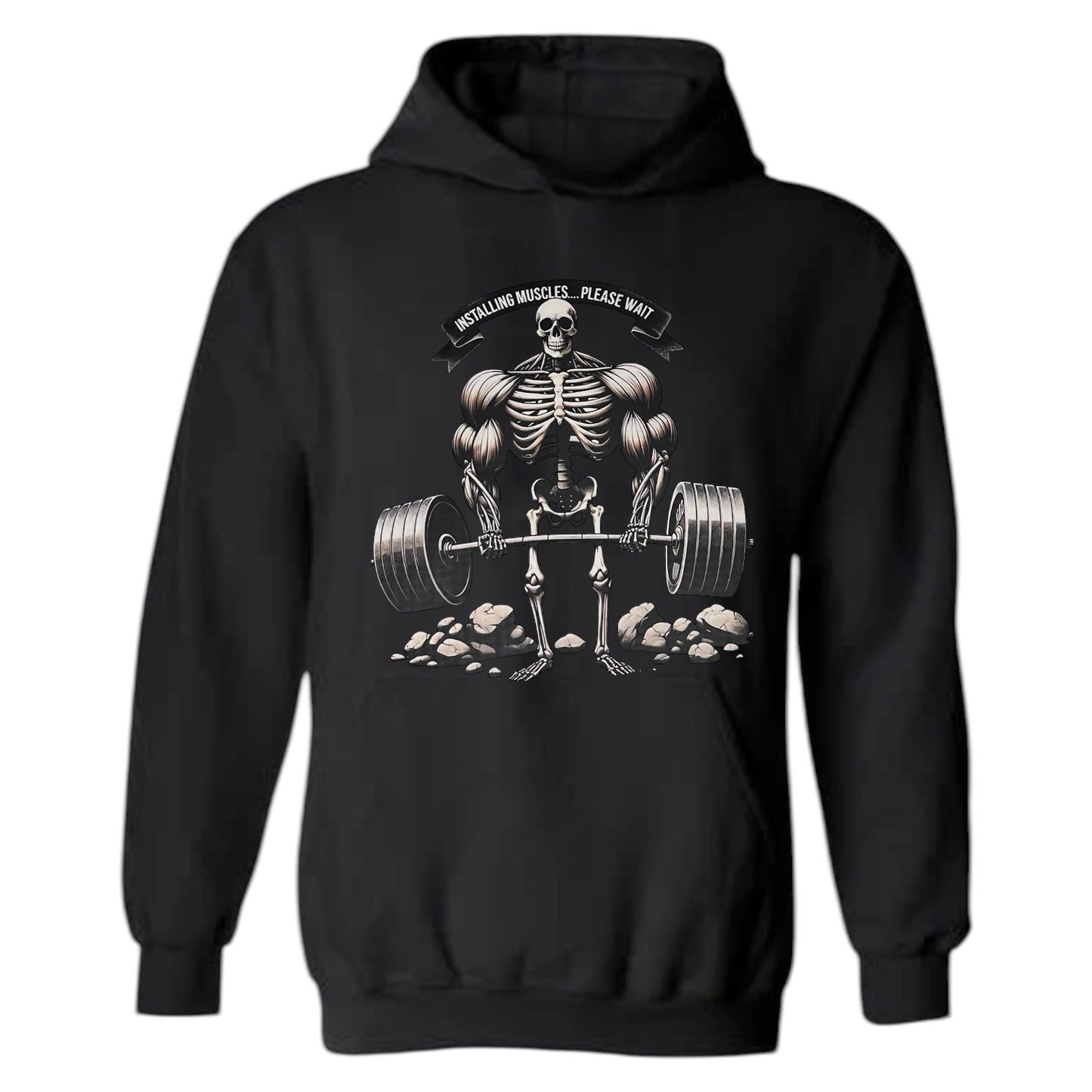 Installing Muscles Please Wait Unisex Heavy Blend™ 50/50 Hoodie