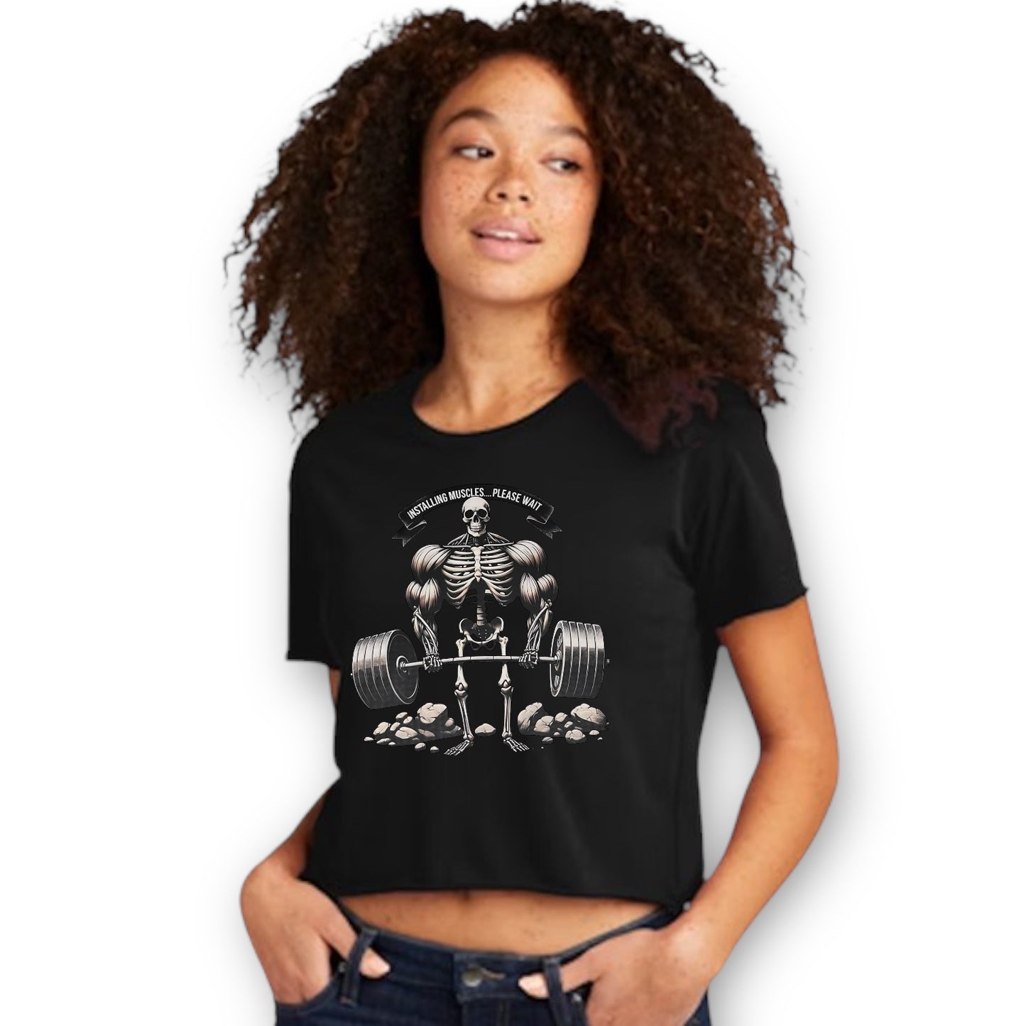 Installing Muscles….Cali Crop Black T-Shirt