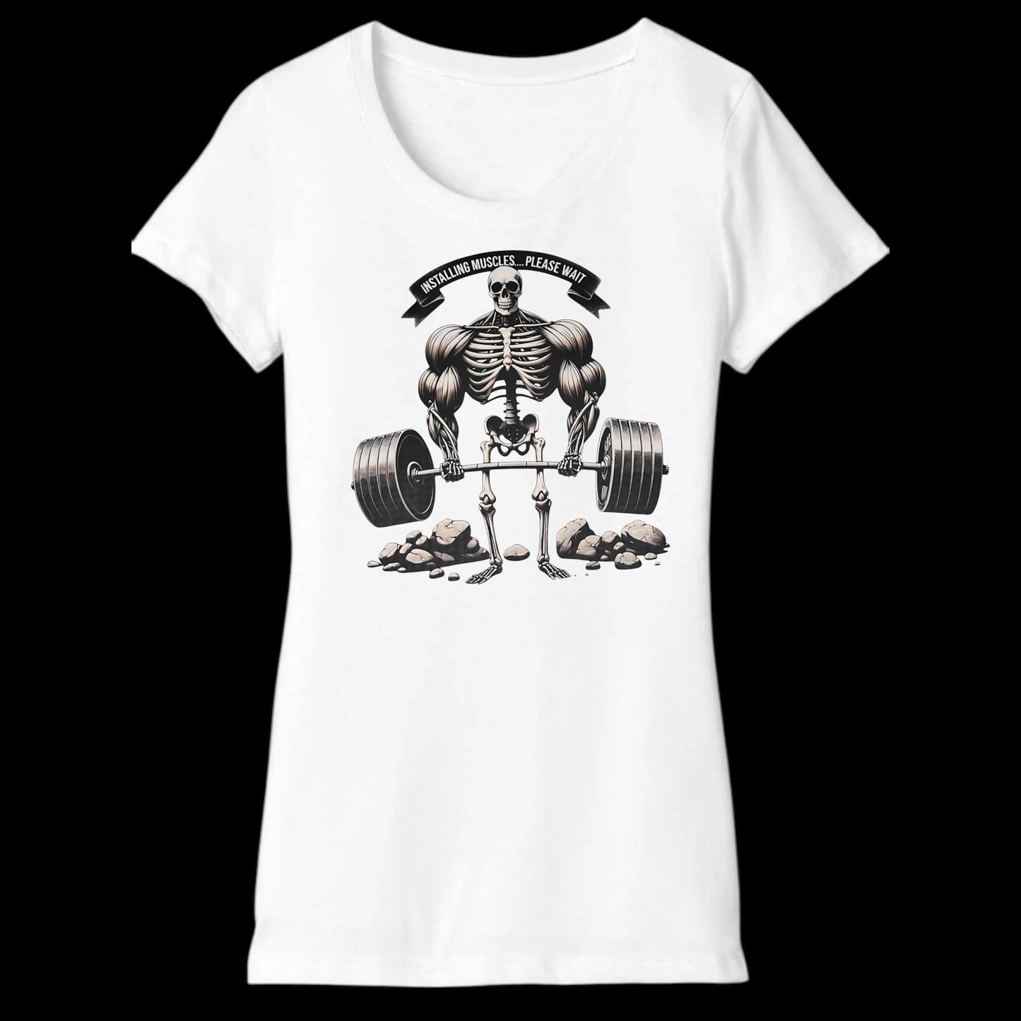 Installing Muscles…Please Wait Women's Short-Sleeve T-Shirt