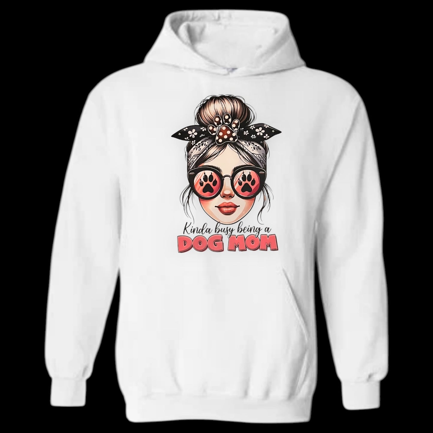 Kinda Busy Being a Dog Mom Unisex Heavy Blend™ 50/50 Hoodie