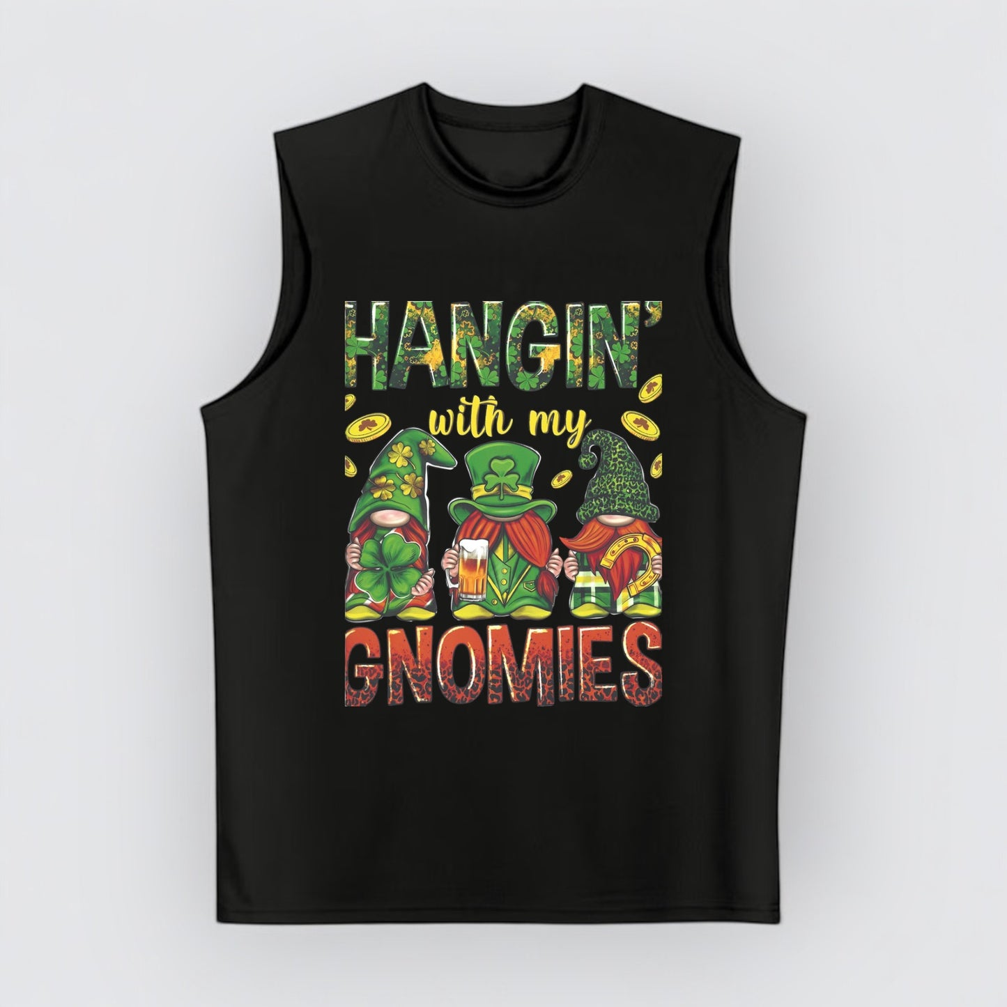 Hangin' With My Gnomies St. Patrick's Day Cooling Performance Muscle T-Shirt