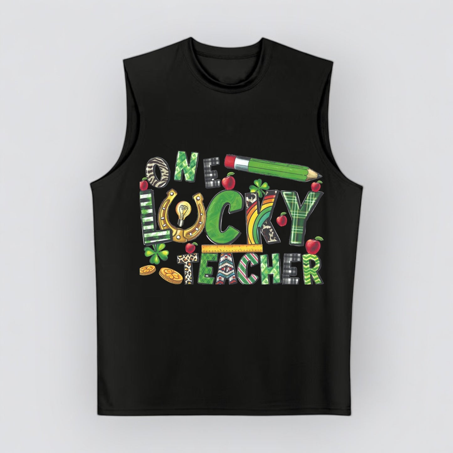 One Lucky Teacher Cooling Men's Performance Muscle T-Shirt